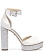 Color:White - Image 2 - Bridal Collection Everyn Platform Rhinestone Dress Sandals