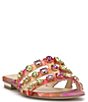 Color:Pink/Red - Image 1 - Detta Multicolor Jeweled Flats