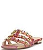 Color:Pink/Red - Image 5 - Detta Multicolor Jeweled Flats
