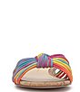 Color:Multi - Image 4 - Dydra Rainbow Knotted Strappy Slide Sandals