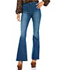 Color:Jayda - Image 1 - High Rise Pull-On Flare Jeans