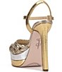 Color:Silver/Gold - Image 4 - Inaia Metallic Colorblock Embossed Braided Platform Pumps