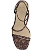 Color:Natural - Image 6 - Jety Leopard Print Jewel Heel Dress Sandals