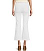 Color:White - Image 2 - Love Song High Rise Cropped Frayed Hem Flare Leg Jeans