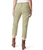 Color:Olive - Image 2 - Mika Mid Rise Slouchy Skinny Chino Pants