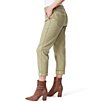 Color:Olive - Image 3 - Mika Mid Rise Slouchy Skinny Chino Pants