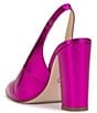 Color:Bright Pink - Image 3 - Noula Snake Embossed Metallic Slingback Pumps