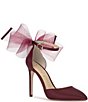 Color:Berrilicious - Image 1 - Phindies Oversized Tulle Bow Back Dress Pumps