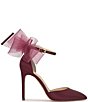 Color:Berrilicious - Image 2 - Phindies Oversized Tulle Bow Back Dress Pumps