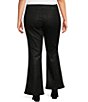 Color:Black Coated - Image 2 - Plus Size Charmed Fitted Stretch Flare Jeans