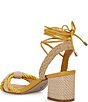 Color:Beige/Multi - Image 3 - Prim Woven Ankle Wrap Sandals