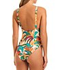 Color:Multi - Image 2 - Rio Palma Floral Print O-Ring One-Piece Swimsuit