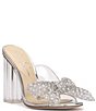 Color:Clear - Image 1 - Saidah2 Pearl and Rhinestone Bow Clear Dress Sandals