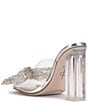 Color:Clear - Image 4 - Saidah2 Pearl and Rhinestone Bow Clear Dress Sandals