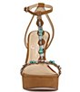 Color:Brown Sugar - Image 6 - Saigee Suede Embellished T-Strap Platform Dress Sandals
