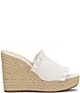 Color:Bright White - Image 2 - Serilda Espadrille Ruffle Wedge Sandals