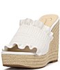 Color:Bright White - Image 5 - Serilda Espadrille Ruffle Wedge Sandals