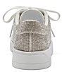 Color:White - Image 3 - Silesta Rhinestone Lace-Up Platform Sneakers