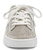 Color:White - Image 5 - Silesta Rhinestone Lace-Up Platform Sneakers