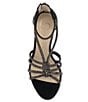 Color:Black - Image 6 - Suvrie Suede Rhinestone Strappy Platform Dress Sandals