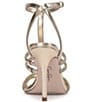 Color:Champagne - Image 3 - Tiannah Metallic Rhinestone T-Strap Dress Sandals