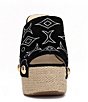 Color:Black - Image 5 - Vadim Suede Studded Espadrille Wedge Sandals