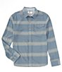 Color:Storm - Image 1 - Essex Oyster Stripe Twill Long Sleeve Woven Shirt
