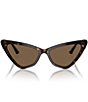 Color:Havana - Image 2 - Women's JC5008 55mm Havana Cat Eye Sunglasses