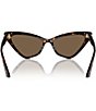 Color:Havana - Image 4 - Women's JC5008 55mm Havana Cat Eye Sunglasses