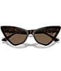 Color:Havana - Image 5 - Women's JC5008 55mm Havana Cat Eye Sunglasses