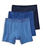 Color:Blue - Image 1 - Signature Pima Cotton Mid-Rise Boxer Briefs 3-Pack