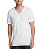 Color:White - Image 2 - Signature Pima Cotton V-Neck T-shirts 3-Pack
