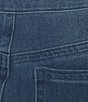 Color:Medium Denim - Image 4 - Flare Leg Stretch Denim Pull-On Jeans