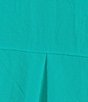 Color:Green Aqua - Image 5 - Plus Size Crinkle Short Dolman Sleeve Point Collar Button Front Shirt