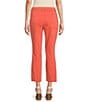 Color:Coral - Image 2 - Stretch Straight Leg Ankle Pants