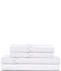 Color:White - Image 1 - Organic Cotton Percale Stitched Embroidery Sheets