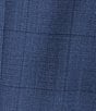 Color:Blue - Image 3 - Slim Fit Flat Front Windowpane Pattern 2-Piece Suit