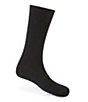 Color:Black - Image 1 - Cotton-Blend Ribbed Dress Socks