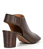 Color:Dark Brown - Image 2 - Evelyn Leather Open Toe Shooties
