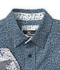 Color:Navy Paisley - Image 2 - Little/Big Boys 4-16 Long-Sleeve Paisley XC Flex Button-Front Knit Shirt