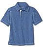 Color:Royal - Image 1 - Little/Big Boys 4-16 Vintage Style Polo Shirt