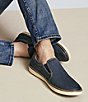 Color:Navy - Image 6 - Men's McGuffey Perforated Leather Slip-On Sneakers
