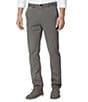 Color:Gray - Image 1 - Washed Straight Leg Flat Front Stretch Chino Pants
