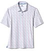 Color:White Multi - Image 1 - XC4 Golf Tee Print Performance Short-Sleeve Polo Shirt