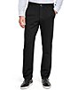Color:Black - Image 1 - XCFlex Performance Stretch Flat-Front Solid Knit Heathered Pants