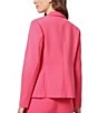 Color:Fresh Guava - Image 2 - Compression Faux Double Breasted Blazer Jacket