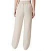 Color:Natural - Image 2 - Drawstring Tie Waist Pocketed Pull-On Wide Leg Trouser