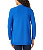 Color:Light Sapphire - Image 2 - Open Front Long Sleeve Sweater Cardigan