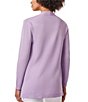 Color:Classic Lilac - Image 2 - Open Front Long Sleeve Sweater Cardigan