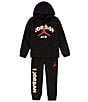 Color:023 Black - Image 1 - Baby Boys 2T -7 Long Sleeve Lil Champ Jordan Pullover Hoodie and Jogger Pants Set